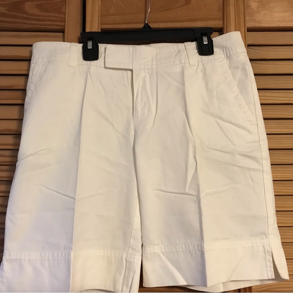 Lilly Pulitzer Palm Beach Fit Summer White Womans Flat Front Shorts, Sz 4